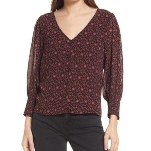 Madewell Georgette Blouse in Orchard Floral - Size 4